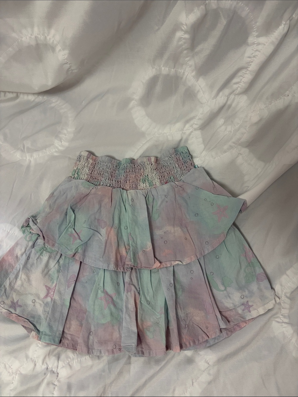 Disney Pastel Mermaid Tiered Skirt in Mint, Lavender & Blush